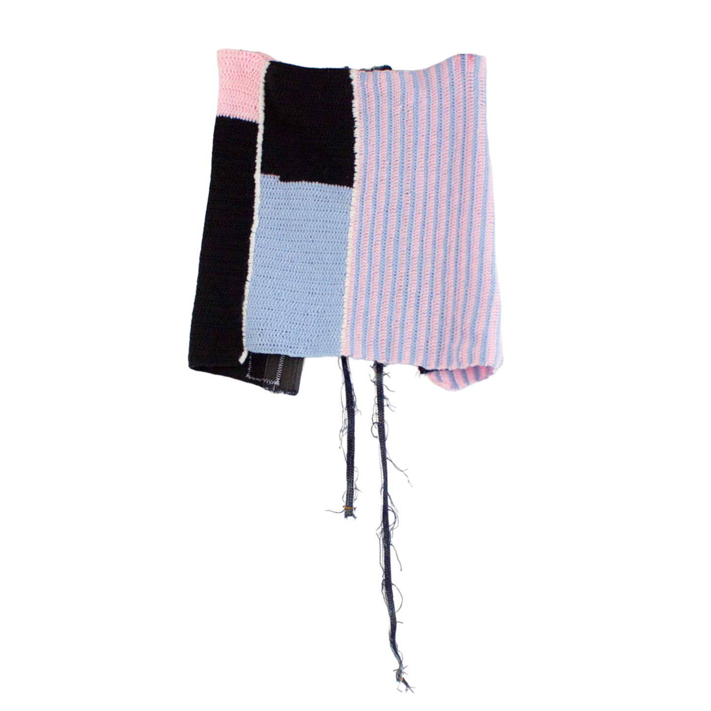 Haut bustier patchwork upcyclé — maille & denim | Noussom