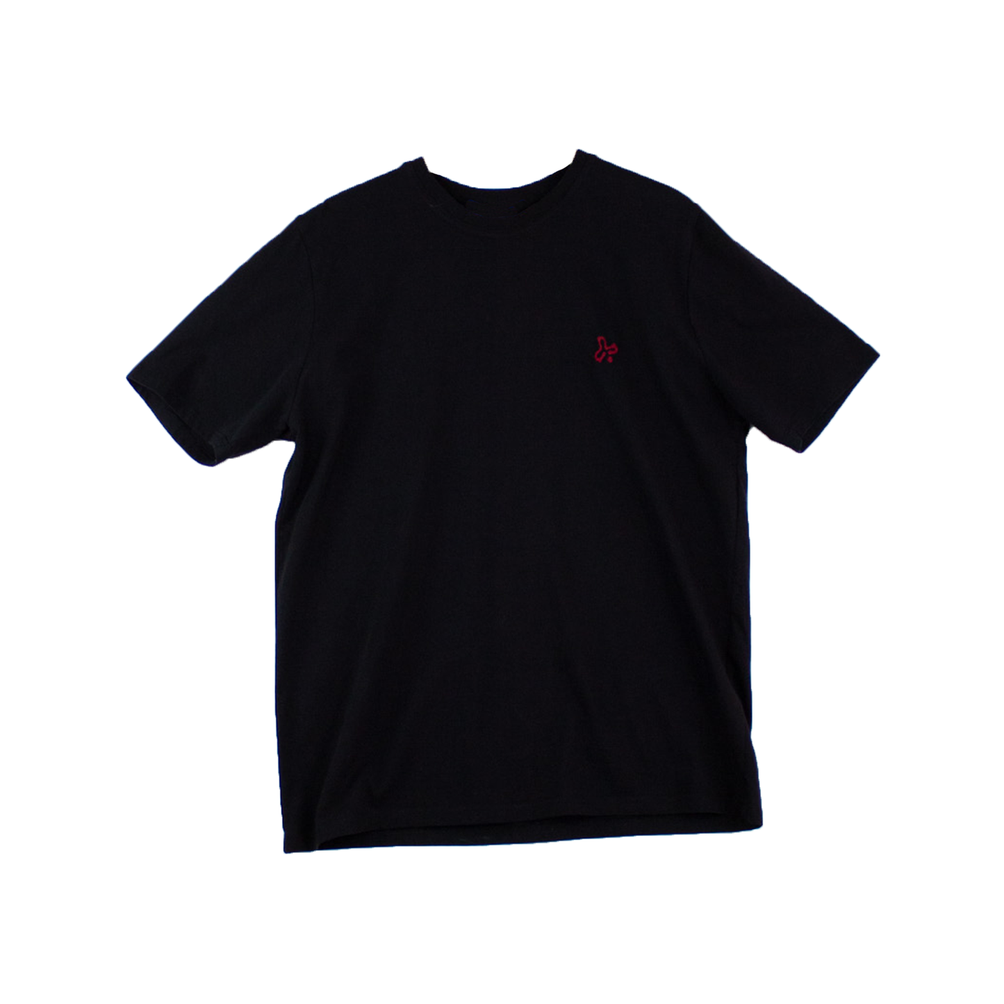 T-shirt noir graphique brodé rouge — illustration muse | Noussom