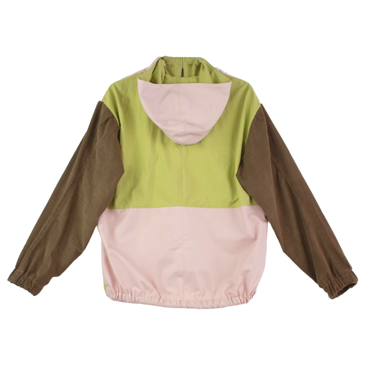 Veste patchwork upcyclée à capuche — pièce unique recyclée | Noussom