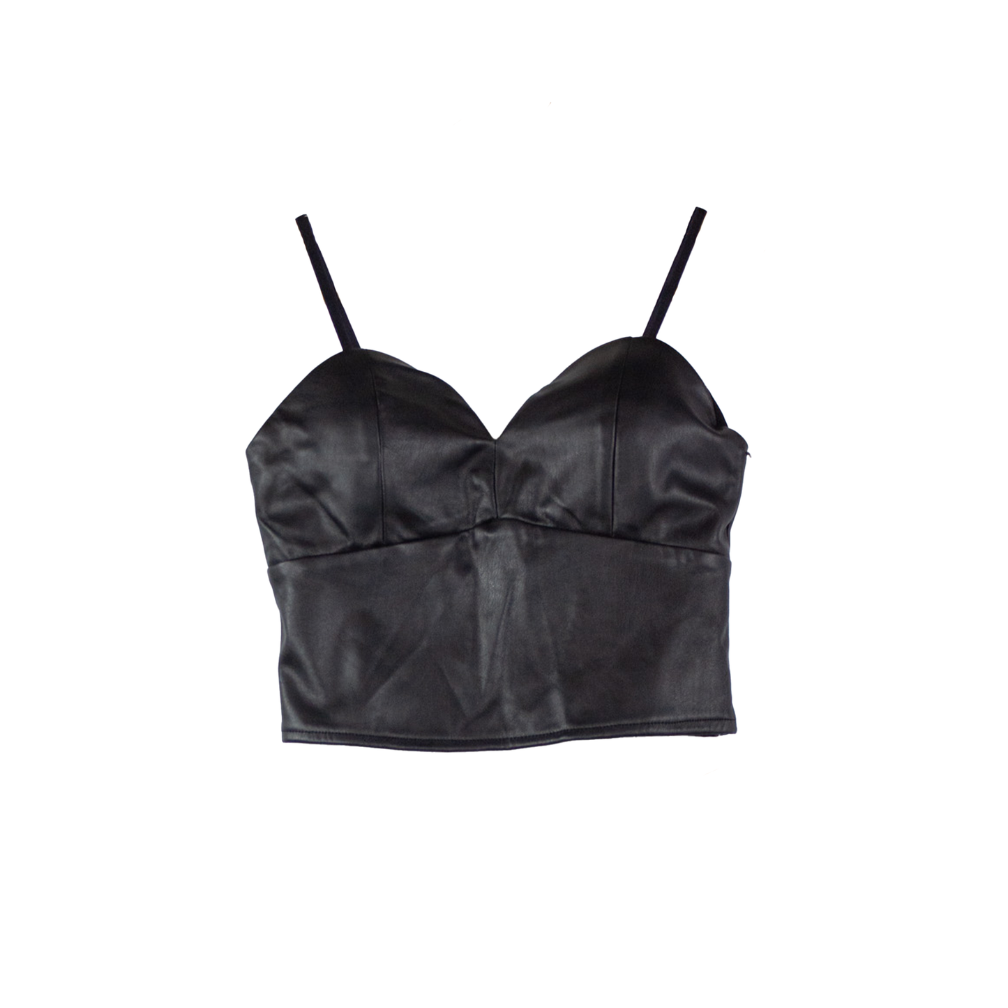 Bustier noir effet cuir — Seconde main sélectionnée