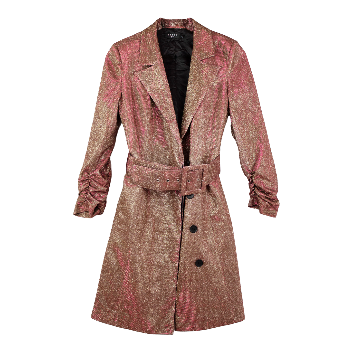 Manteau ceinturé irisé — Seconde main sélectionnée
